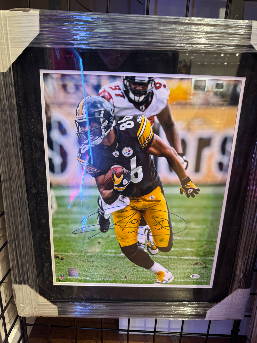 Pittsburgh Steelers Hines Ward Signed Autographed 16x20 Photo Custom Framed BAS COA