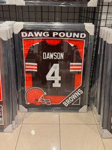 Cleveland Browns Phil Dawson Hand Signed Autographed Jersey Custom Framed JSA COA