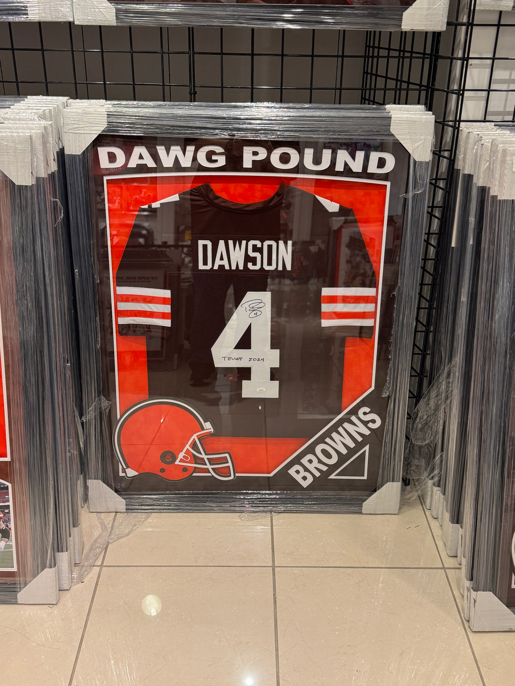 Cleveland Browns Phil Dawson Hand Signed Autographed Jersey Custom Framed JSA COA