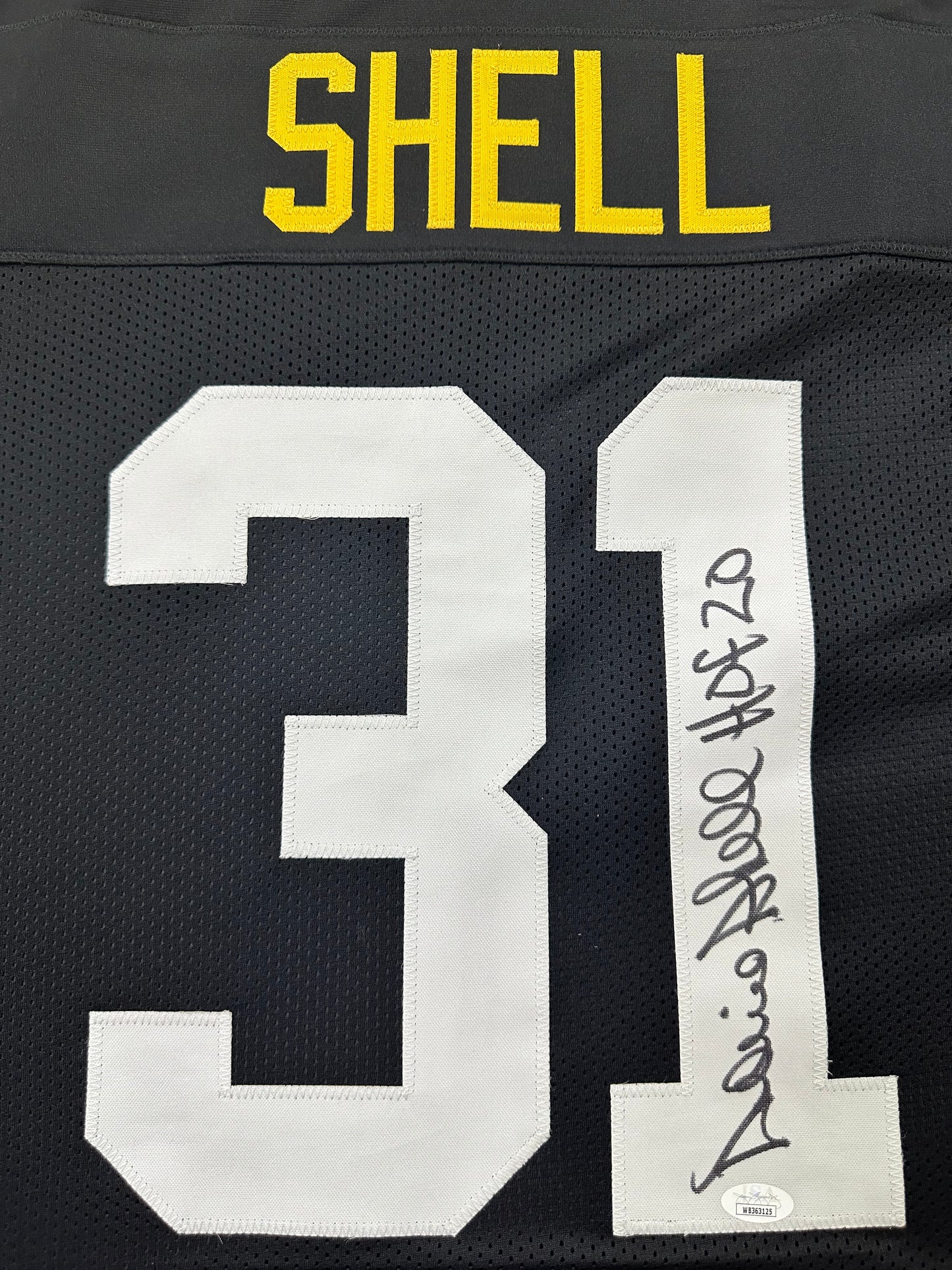 Pittsburgh Steelers Donnie Shell Hand Signed Autographed Custom Jersey HOF 20 Inscription JSA COA