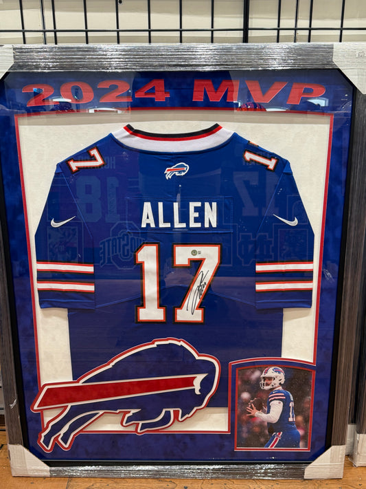 Buffalo Bills Josh Allen Signed Autographed Nike Jersey Custom Framed BAS COA