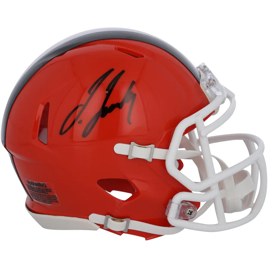 Cleveland Browns Jerry Jeudy Hand Signed Autographed Current Style Mini Helmet Fanatics Authentic COA