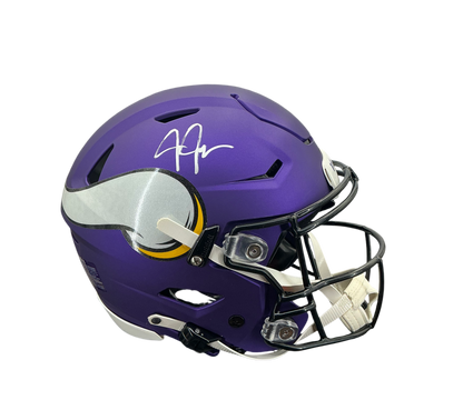 Justin Jefferson Signed Autographed Minnesota Vikings Full Size Authentic Speed Flex Helmet Beckett COA