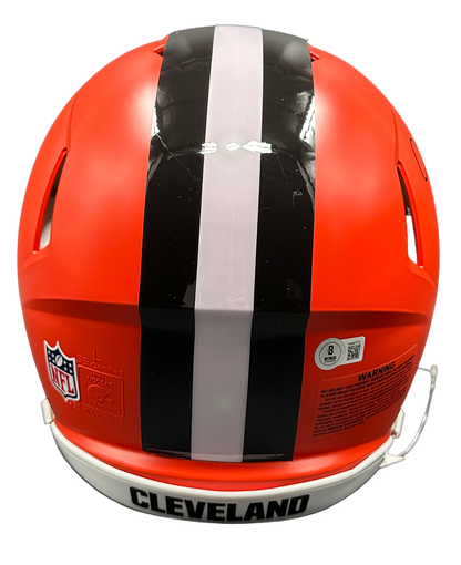 Cleveland Browns Nick Chubb Hand Signed Autographed Full Size Authentic Current Style Speed Helmet Beckett COA
