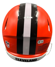 Load image into Gallery viewer, Cleveland Browns Nick Chubb Hand Signed Autographed Full Size Authentic Current Style Speed Helmet Beckett COA