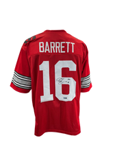 Load image into Gallery viewer, J.T. Barrett Ohio State Buckeyes Signed Autographed Custom Jersey Prime Time Witness COA