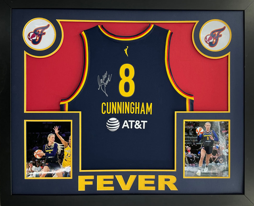 Indiana Fever Sophie Cunningham Hand Signed Autographed Indiana Fever Fanatics Unisex Explorer Edition Fast Break Replica Jersey Custom Framed Swau COA