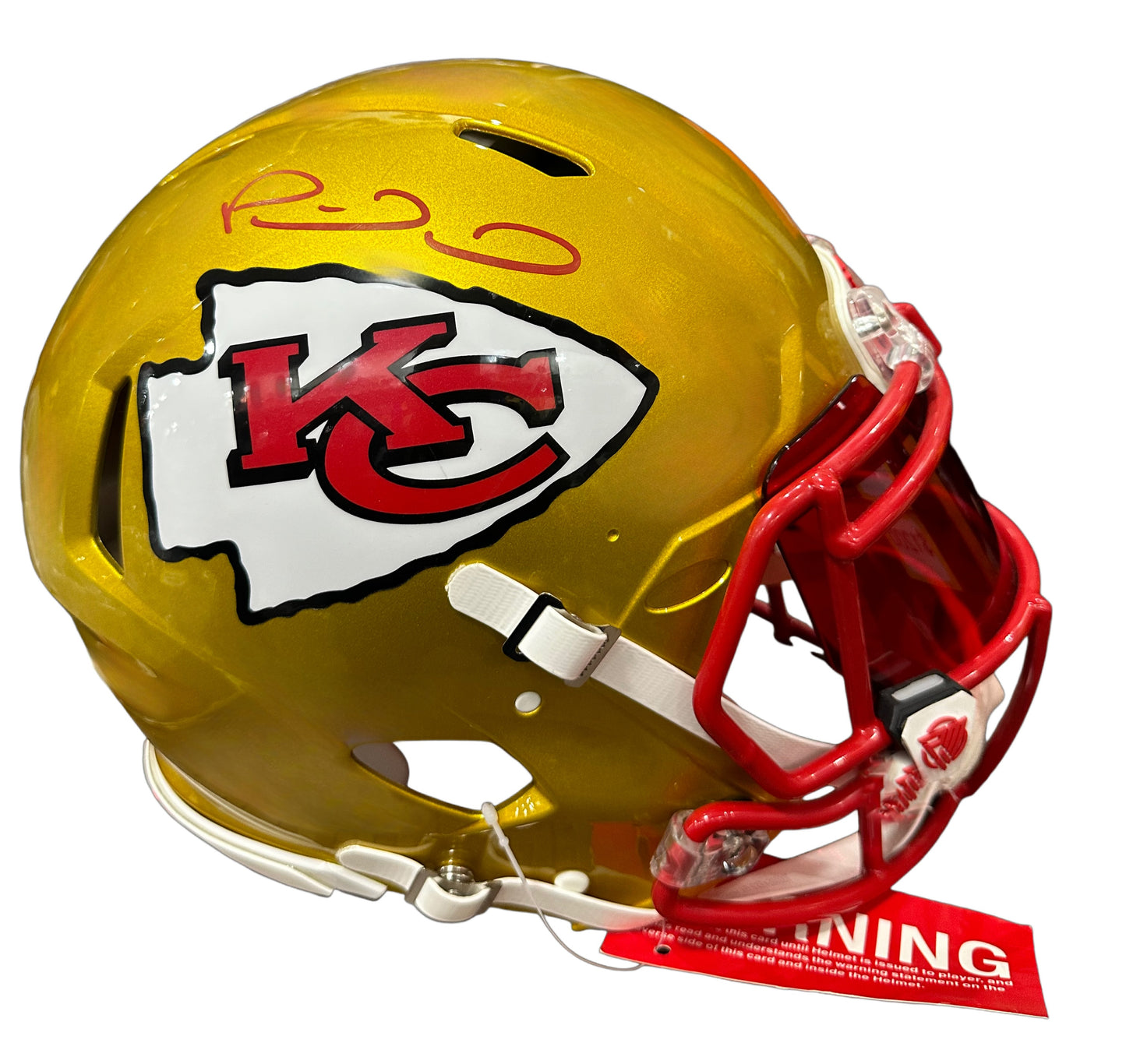 Kansas City Chiefs Patrick Mahomes Hand Signed Autographed Flash Alternate Full Size Authentic Helmet with BECKETT COA