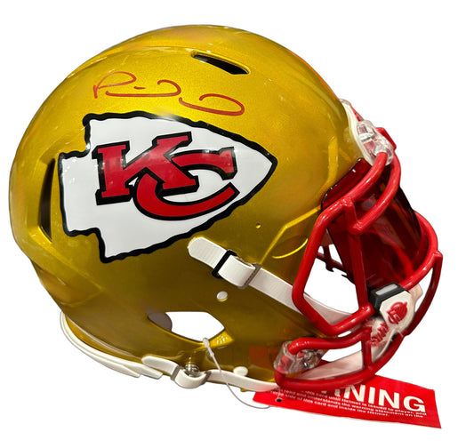Kansas City Chiefs Patrick Mahomes Hand Signed Autographed Flash Alternate Full Size Authentic Helmet with BECKETT COA