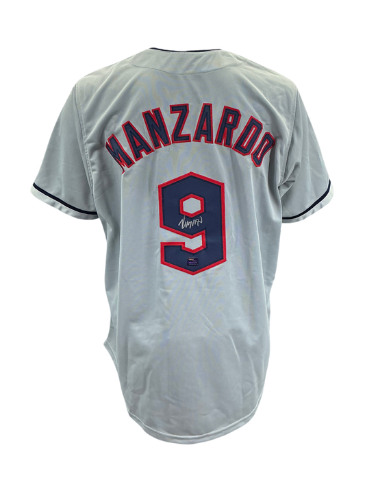 Kyle Manzardo Signed Autographed Cleveland Guardians Custom Grey Jersey PROVA COA