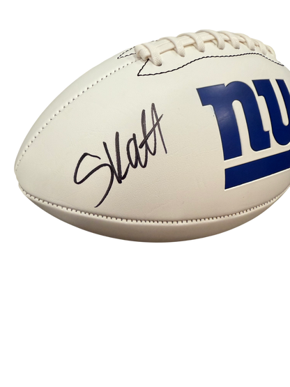 Cam Skattebo Signed Autographed New York Giants Logo Football Fanatics COA