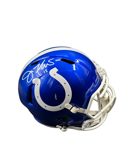 Indianapolis Colts Joe Flacco Hand Signed Autographed Full Size Replica Helmet JSA COA
