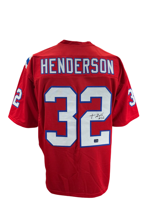 TreVeyon Henderson New England Patriots Signed Autographed Custom Jersey PROVA Coa