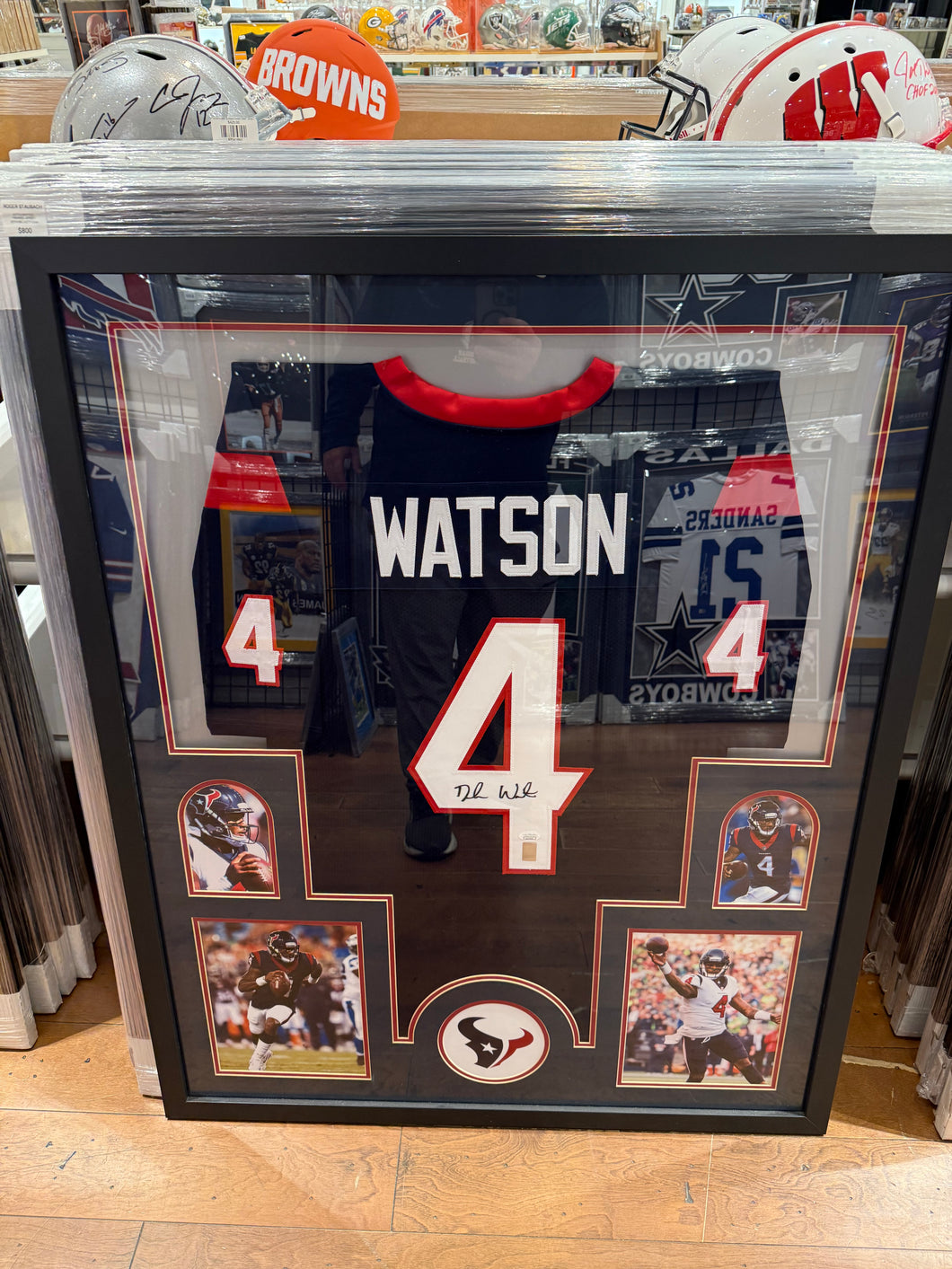 Houston Texans Deshaun Watson Signed Autographed Jersey Custom Framed COA