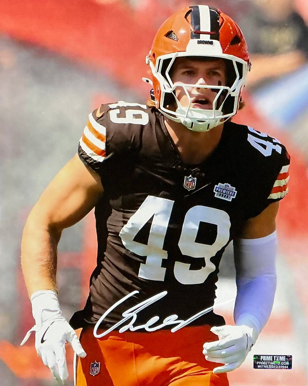 Carson Schwesinger Signed Autographed Cleveland Browns 8x10 Photo Coa
