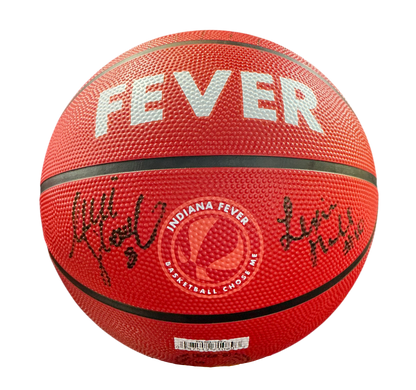 SOPHIE CUNNINGHAM LEXIE HULL SIGNED AUTOGRAPHED WNBA INDIANA FEVER BASKETBALL SWAU COA