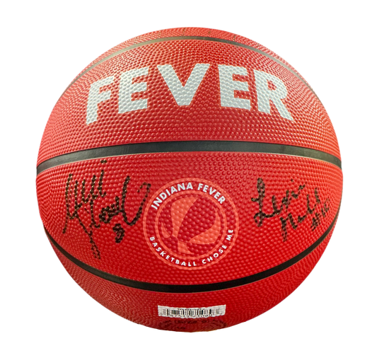 SOPHIE CUNNINGHAM LEXIE HULL SIGNED AUTOGRAPHED WNBA INDIANA FEVER BASKETBALL SWAU COA