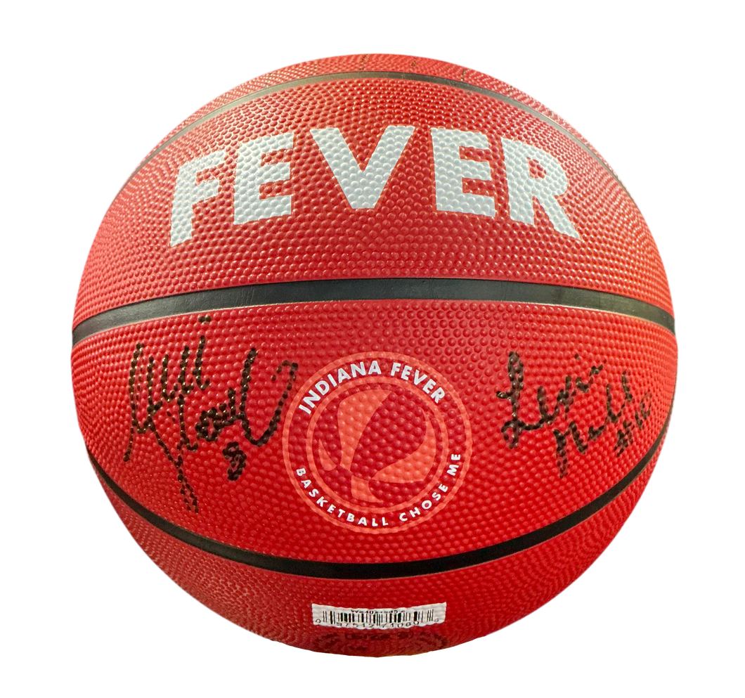 SOPHIE CUNNINGHAM LEXIE HULL SIGNED AUTOGRAPHED WNBA INDIANA FEVER BASKETBALL SWAU COA