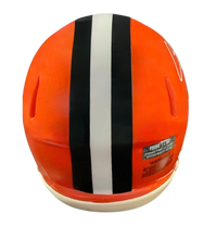 Load image into Gallery viewer, Carson Schwesinger Signed Autographed Cleveland Browns Current Style Orange Mini Helmet Signed in White includes COA