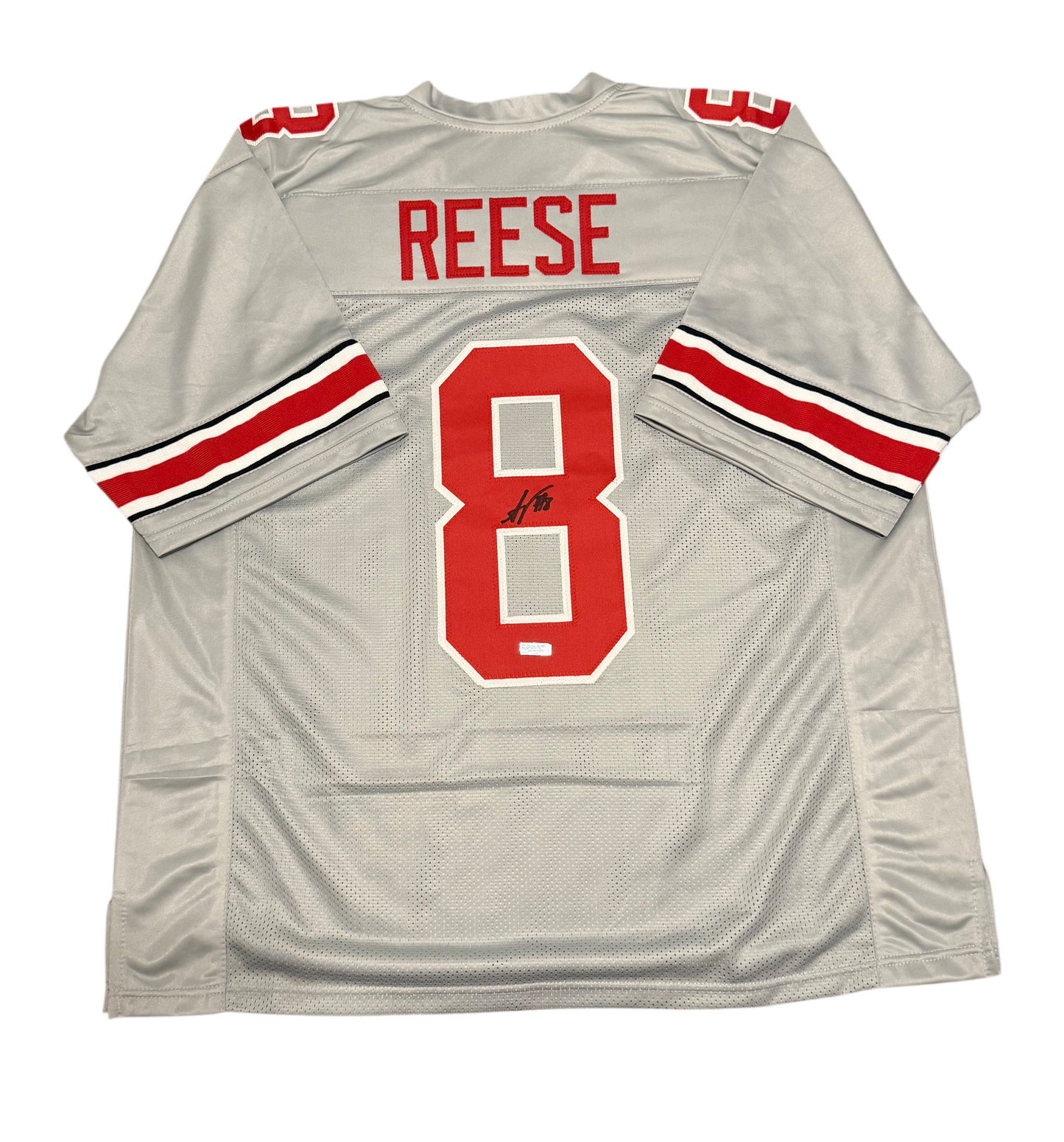 Arvell Reese Signed Autographed Ohio State Buckeyes Gray Custom Jersey Prime Time Witness COA