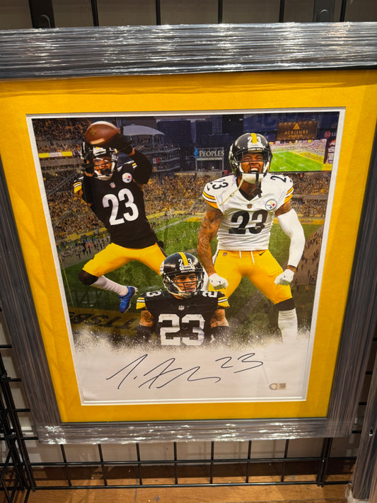 Pittsburgh Steelers Joe Haden Signed Autographed 16x20 Photo Custom Framed Five Star COA