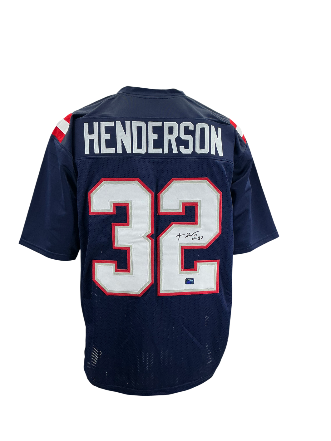 TreVeyon Henderson New England Patriots Signed Autographed Custom Jersey PROVA Coa