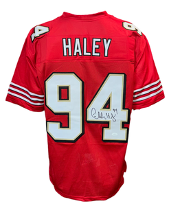 San Francisco 49ers Charles Haley Hand Signed Autographed Custom Red Jersey with JSA COA