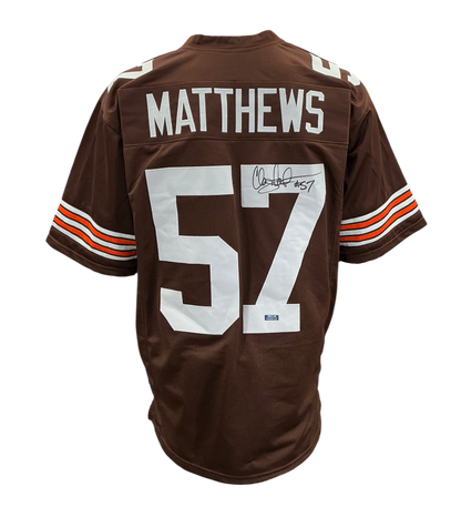Clay Matthews Signed Autographed Cleveland Browns Custom Jersey Coa