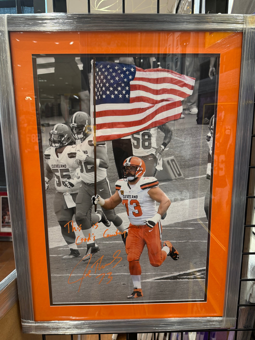 Cleveland Browns Joe Thomas Signed Autographed 14x24 Photo Custom Framed With Inscription COA
