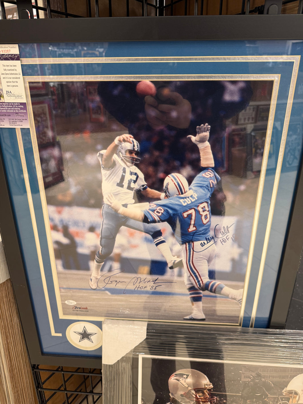 Roger Staubach Cole Signed Autographed 16x20 Photo Custom Framed JSA COA