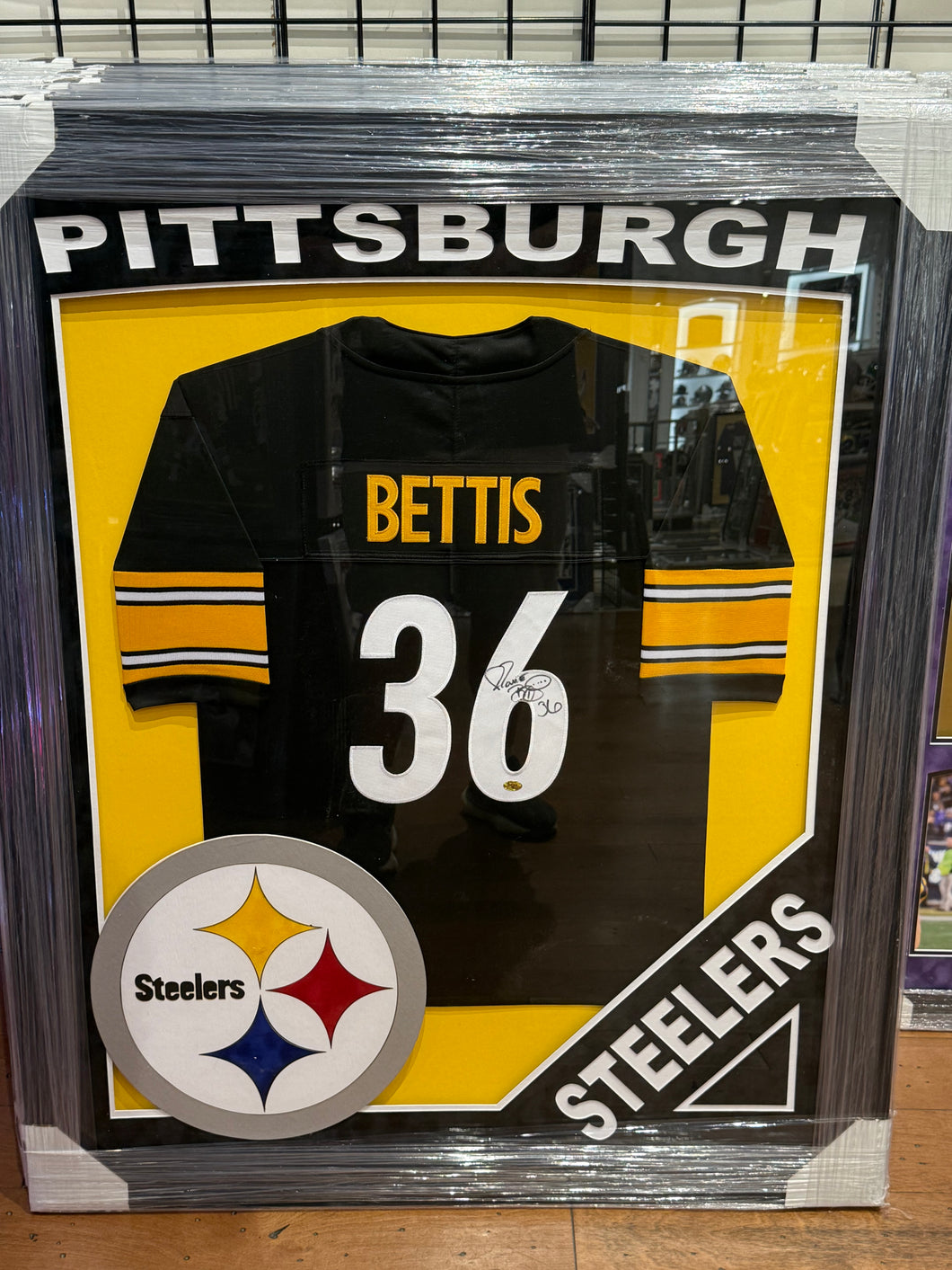 Pittsburgh Steelers Jerome Bettis Signed Autographed Custom Jersey Custom Framed Player COA