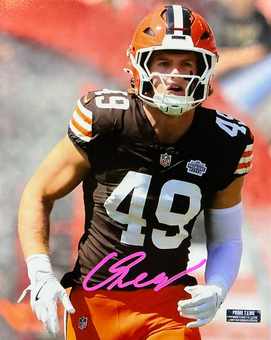 Carson Schwesinger Signed Autographed Cleveland Browns 8x10 Photo Coa
