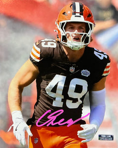 Carson Schwesinger Signed Autographed Cleveland Browns 8x10 Photo Coa