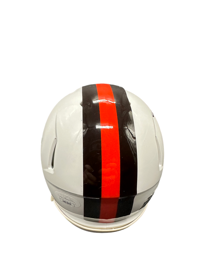 Cleveland Browns Dustin Hopkins Hand Signed Autographed 2023 Alternate White Mini Helmet with JSA COA