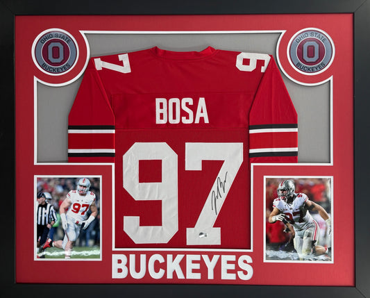Joey Bosa Signed Autographed Buckeyes Custom Jersey Custom Framed Beckett COA