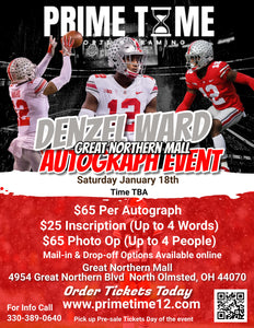 Denzel Ward 1/18/25 at Great Northern Mall Pre-Sale ticket for PHOTO OP to have your photo taken (up to 4 people at once) with the player