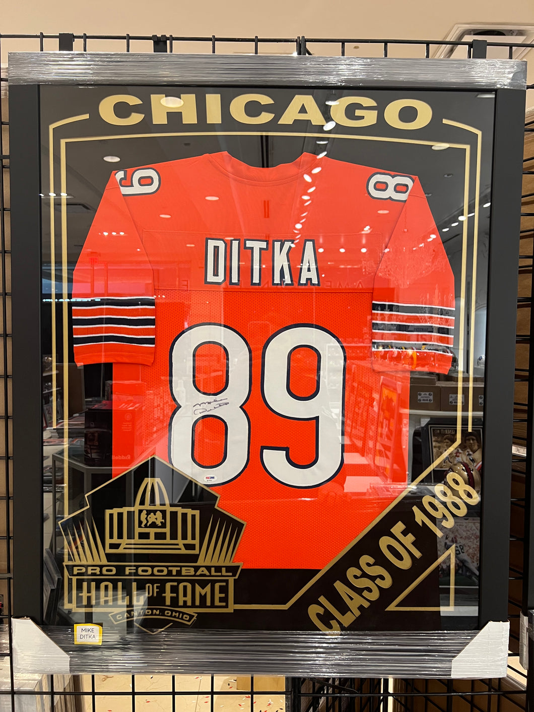 Mike Ditka Pro Football Hall Of Fame EXCLUSIVE CUSTOM FRAMED JERSEY JSA COA
