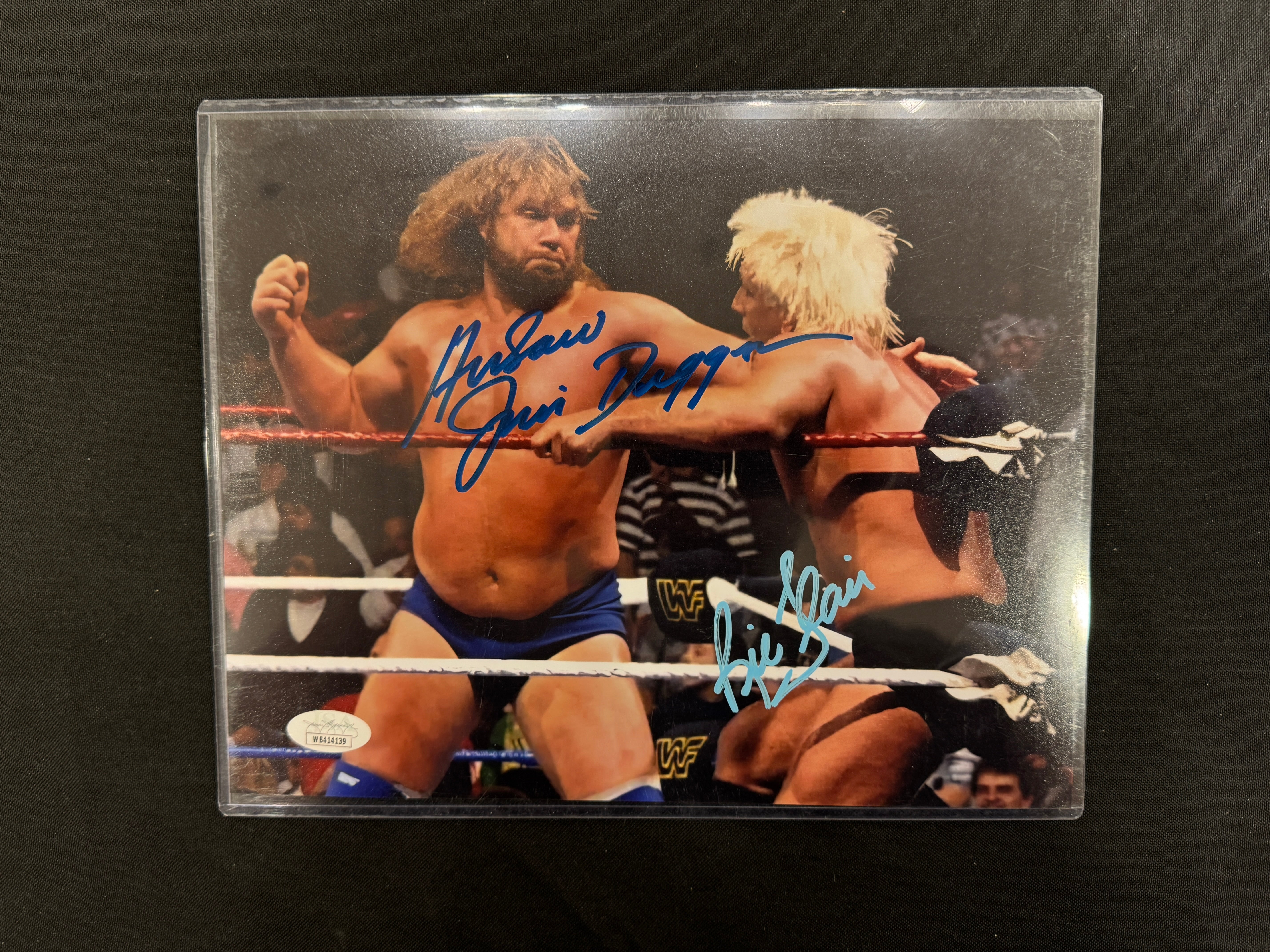 Ric Frame Hand Sign WWE Ric Flair / Hacksaw Jim Duggan Hand Signed Autographed 8x10 Photo ...