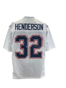 TreVeyon Henderson New England Patriots Signed Autographed Custom Jersey PROVA Coa