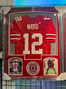 Ohio State Buckeyes Denzel Ward Hand Signed Autographed Jersey Custom Framed JSA COA