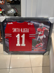 Ohio State Buckeyes Jaxson Smith Njigba Hand Signed Autographed Jersey Custom Framed JSA COA