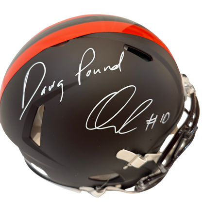Quinshon Judkins Signed Autographed Cleveland Browns Alpha Dawg Authentic Speed Helmet With “Dawg Pound” Inscription Swau COA