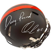 Load image into Gallery viewer, Quinshon Judkins Signed Autographed Cleveland Browns Alpha Dawg Authentic Speed Helmet With “Dawg Pound” Inscription Swau COA