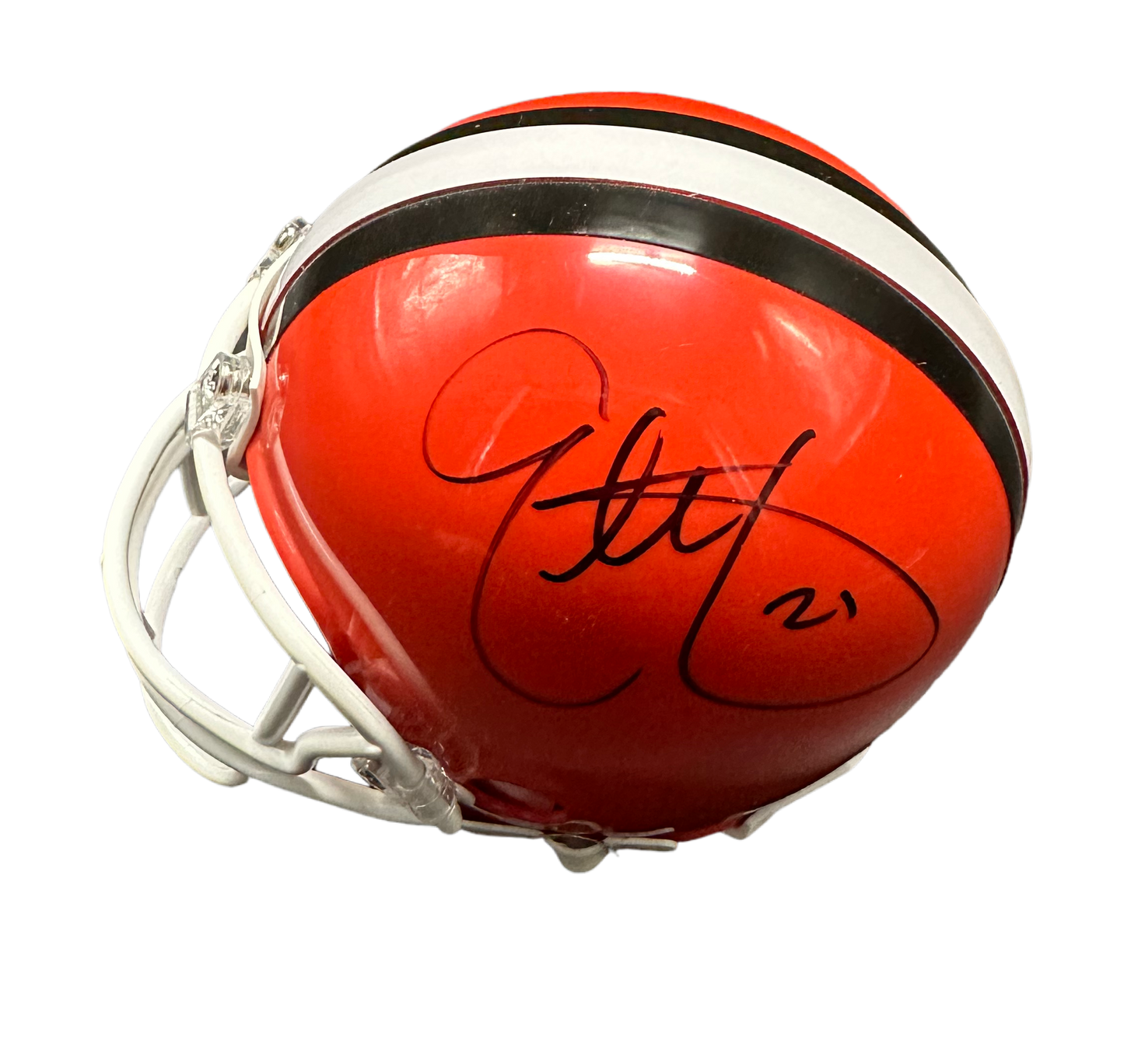 Cleveland Browns Eric Metcalf Hand Signed Autographed Mini Helmet with JSA COA