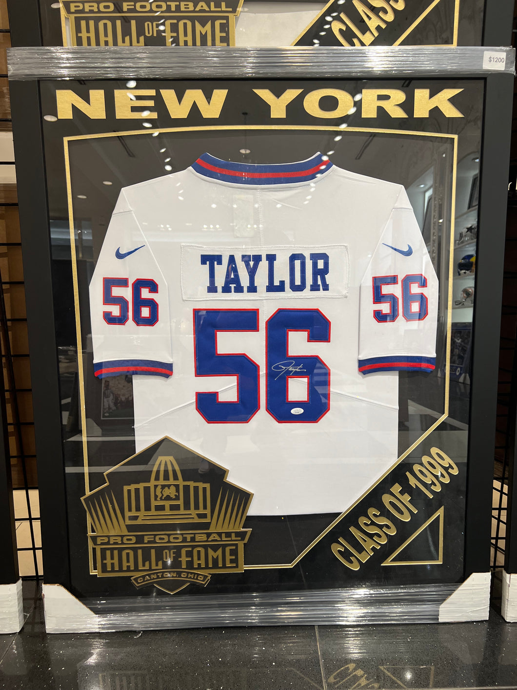 Lawrence Taylor Pro Football Hall Of Fame EXCLUSIVE CUSTOM FRAMED JERSEY JSA COA