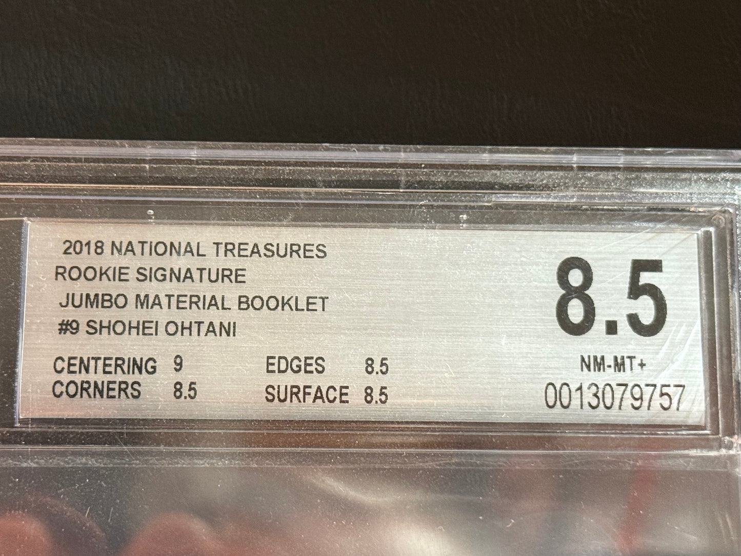 2018 Panini National Treasures Shohei Ohtani Booklet Jumbo Jersey Auto /99