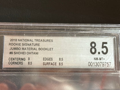 2018 Panini National Treasures Shohei Ohtani Booklet Jumbo Jersey Auto /99