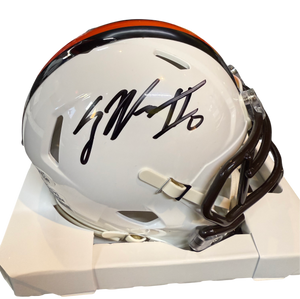Greg Newsome Signed Autographed Cleveland Browns White Alternate Mini Helmet Five Star COA