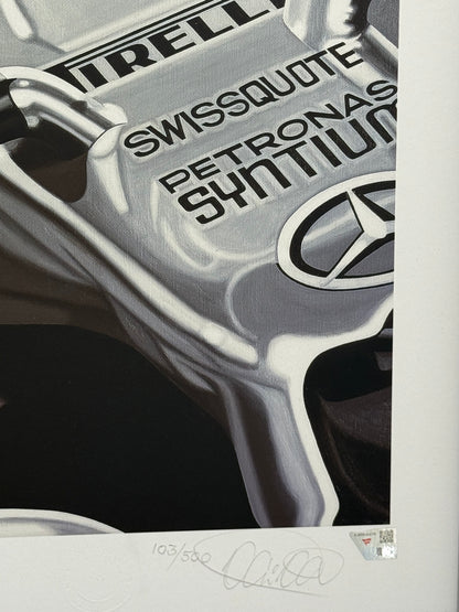 Lewis Hamilton Signed Autographed F1 Lithograph Custom Framed Fanatics COA