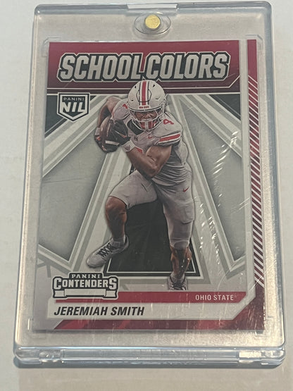 Pre-Sale Jeremiah Smith Hand Signed Autographed 2024-25 The Ohio State University Panini College Contenders School Colors Card #3